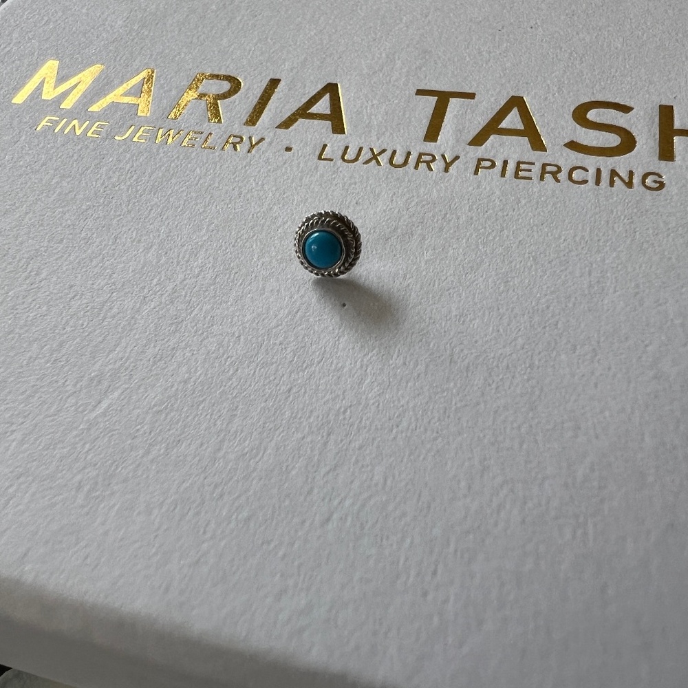 MARIA TASH Turquoise White 14K Frontal ONLY